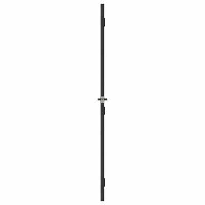 VidaXL Binnendeur smal 93x201,5 cm gehard glas en aluminium zwart