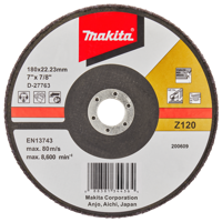Makita Accessoires Lamellenschuurschijf 180mm Z120 - D-27763 D-27763 - thumbnail