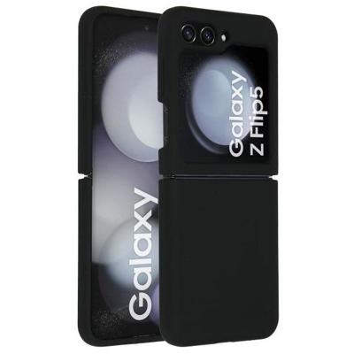 Accezz Liquid Silicone Backcover Samsung Galaxy Z Flip 5 Telefoonhoesje Zwart