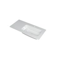 INK Faktor Wastafel Polystone Rechts met 1 Kraangat - 1000x450x15 mm - Glans Wit - thumbnail
