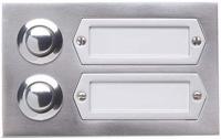 Grothe 55532 Belknop Met naambord Aluminium (geëloxeerd) - thumbnail