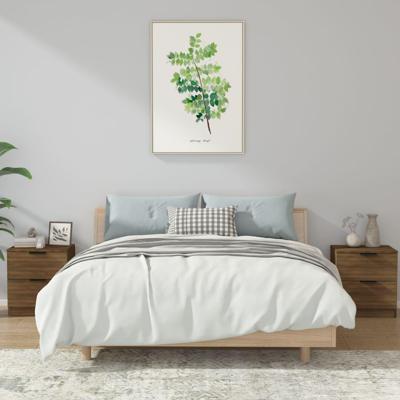 Nachtkastjes 2 st bewerkt hout bruin eikenkleur