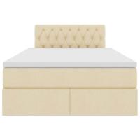 Opbergbed met matras met matras Crème 120 x 200 cm Bewerkt hout - thumbnail