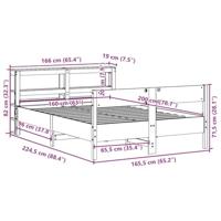 Bedframe zonder matras massief grenenhout 160x200 cm - thumbnail