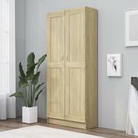 Boekenkast 82,5x30,5x185,5 cm bewerkt hout sonoma eikenkleur - thumbnail