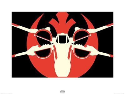 Kunstdruk Star Wars - Episode VII XWing Pop Art 80x60cm Kunstdruk Star Wars - Episode VII XWing Pop Art 80x60cm
