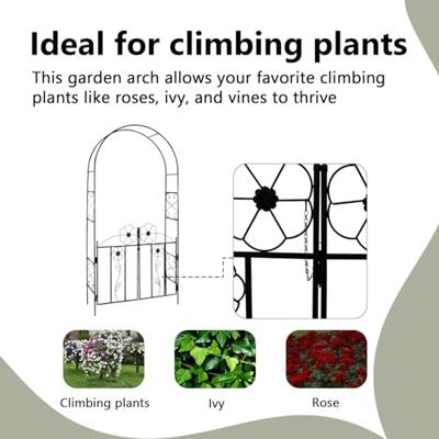 VidaXL Rozenboog met hekjes 230 cm