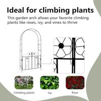 VidaXL Rozenboog met hekjes 230 cm - thumbnail
