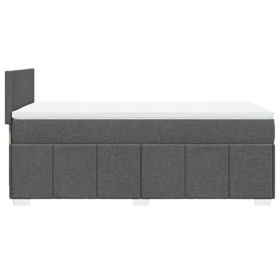 Boxspring met matras stof donkergrijs 120x200 cm - thumbnail