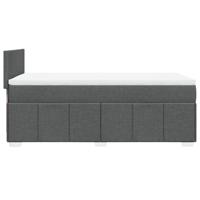 Boxspring met matras stof donkergrijs 90x190 cm - thumbnail