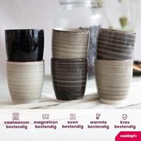 Cookinglife Bekers Delice Grijs 350 ml - 6 stuks - thumbnail