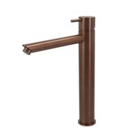 Wastafelmengkraan Hotbath Cobber 1-hendel Recht 28.6 cm Geborsteld Koper PVD - thumbnail