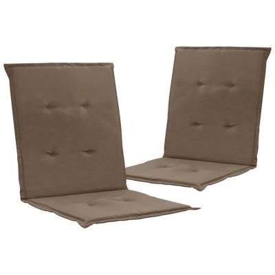 VidaXL Tuinstoelkussens lage rug 2 st 100x50x3 cm oxford stof taupe VidaXL Tuinstoelkussens lage rug 2 st 100x50x3 cm oxford stof taupe