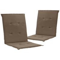 VidaXL Tuinstoelkussens lage rug 2 st 100x50x3 cm oxford stof taupe - thumbnail