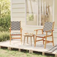 Tuinstoelen 2 st massief acaciahout - thumbnail