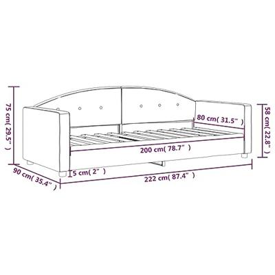 Slaapbank 80x200 cm fluweel roze