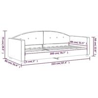 Slaapbank 80x200 cm fluweel roze - thumbnail