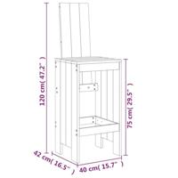 7-delige Barset massief grenenhout - thumbnail