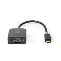 Nedis USB-C-adapterkabel | Type-C Male - VGA Female | 0,2 m | Antraciet - thumbnail