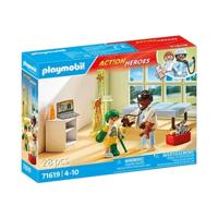 Playmobil 71619 Action Heroes Kinderarts met Teddybeer - thumbnail