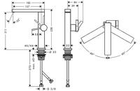 Hansgrohe Tecturis E ééngreeps wastafelkraan 210 Fine CoolStart met draaibare uitloop en PushOpen afvoerplug, mat wit - thumbnail