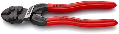 Knipex Boutensnijtang | lengte 160 mm kunststof mantel | recht 3 mm zonder uitsparing | zacht 5,3 mm MIDDEL 4,4 mm hard 3,2 mm | 1 stuk - 71 01 160 71