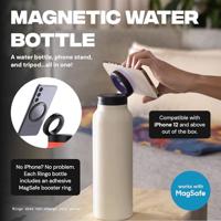 Ringo drinkfles met MagSafe-ring als telefoonhouder 700 ml zwart - thumbnail