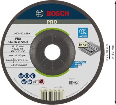 Bosch Accessories 2608602489 2608602489 Afbraamschijf gebogen 150 mm 1 stuk(s) Staal Bosch Accessories 2608602489 2608602489 Afbraamschijf gebogen 150 mm 1 stuk(s) Staal