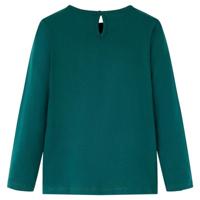 Kindershirt met lange mouwen hertenprint 92 donkergroen - thumbnail
