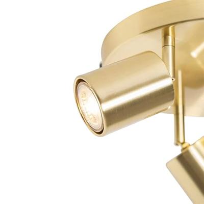 QAZQA Moderne plafondlamp messing verstelbaar rond 3-lichts - Java