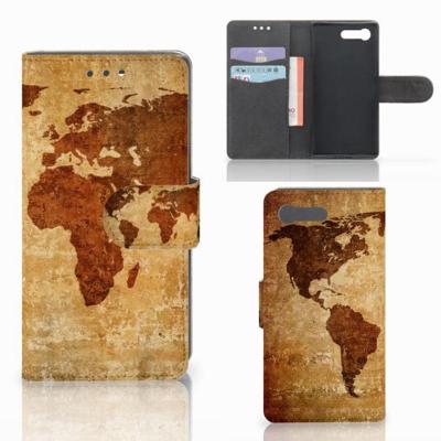 Sony Xperia X Compact | Flip Cover | Wereldkaart Sony Xperia X Compact | Flip Cover | Wereldkaart