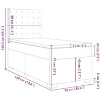 Boxspring met matras fluweel roze 90x190 cm - thumbnail