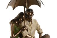 Decoratieve figuren Home ESPRIT Groen Gouden Koppel 15 x 11,5 x 12 cm - thumbnail