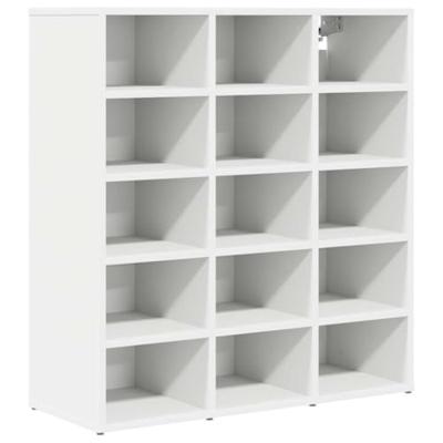 VidaXL Schoenenkast met plank wit 77,5 x 30 x 83,5 cm bewerkt hout