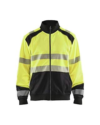 Blåkläder Sweatshirt hele rits High-Vis 35582528 | High-Vis Geel/Zwart | Maat XL - 7330509610374