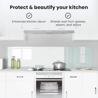 VidaXL Keuken achterwand 2 pcs wit 100 x 50 cm gehard glas - thumbnail