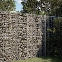 VidaXL Schanskorf 100x100x200 cm gegalvaniseerd ijzer zilverkleurig - thumbnail