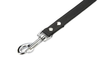 Hondenriem van leer 165cm x 20mm zwart