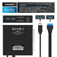 GrauGear G-MP01CR USB 3.0-hub 6 poorten Zwart - thumbnail