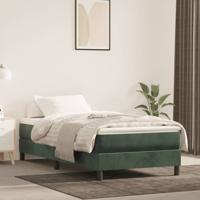 Boxspring bed 100x200 cm fluweel donkergroen - thumbnail