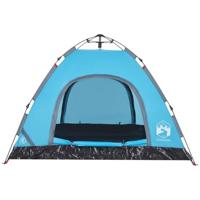 Tent 3-persoons snelontgrendeling blauw - thumbnail