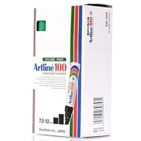 Viltstift artline 100 schuin 7.5-12mm groen | 12 stuks - thumbnail