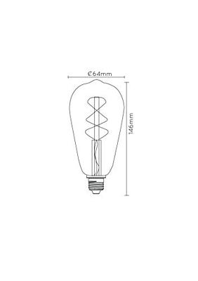 Lucide ST64 TWILIGHT SENSOR - Filament lamp - Ø 6,4 cm - LED - E27 - 1x4W 2200K - Dag/nacht sensor - Amber