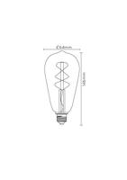 Lucide ST64 TWILIGHT SENSOR - Filament lamp - Ø 6,4 cm - LED - E27 - 1x4W 2200K - Dag/nacht sensor - Amber - thumbnail