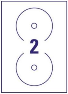 Etiket Avery Zweckform L6043-100 CD wit 200stuks