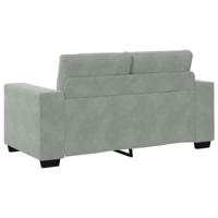 Loveseat bank 120 cm fluweel lichtgrijs - thumbnail