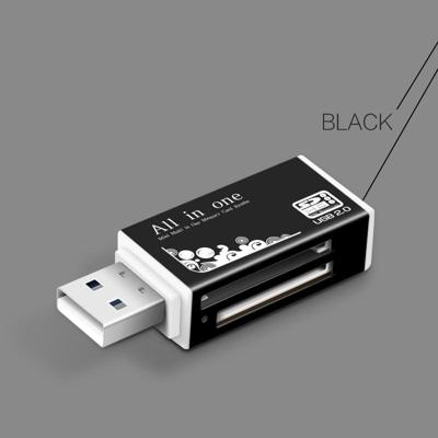 Multi in 1 geheugen SD-kaartlezer voor Memory Stick Pro Duo micro SD TF m2 MMC SDHC MS Card (zwart)