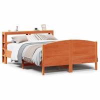 Bedframe zonder matras massief grenenhout wasbruin 120x200 cm - thumbnail