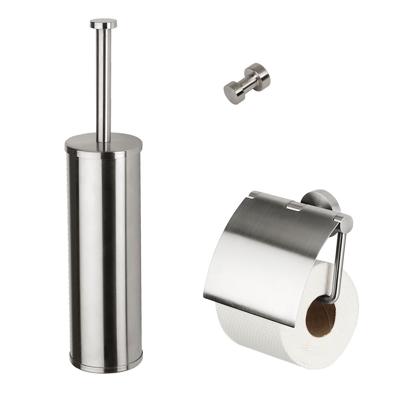 Toiletset Accessoires Geesa Nemox met Toiletborstel Toiletrolhouder en Handdoekhaak RVS Toiletset Accessoires Geesa Nemox met Toiletborstel Toiletrolhouder en Handdoekhaak RVS