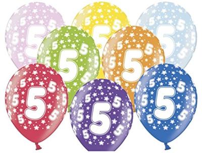Verjaardag Ballonnen 5 Jaar Metallic Mix